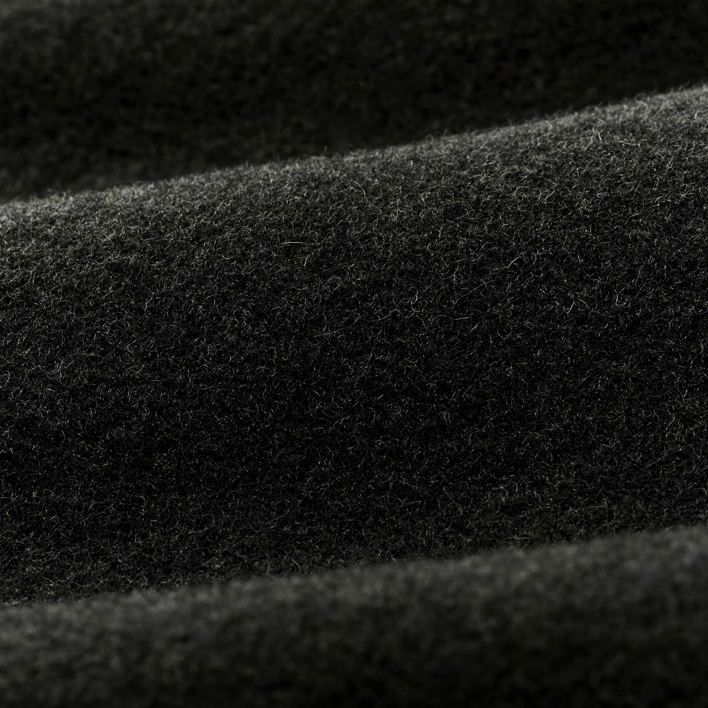 Lined Mackinaw Wool Cape Coat - Peat Black