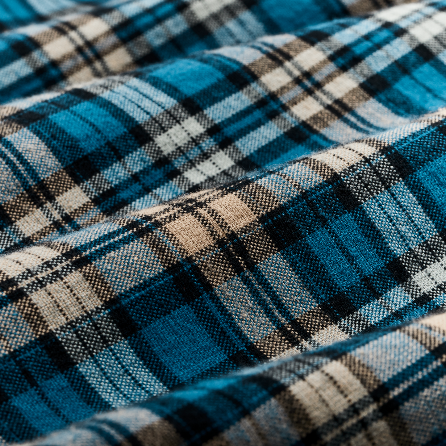 Elk Heights Camp Shirt - Blue / Black / Khaki Plaid