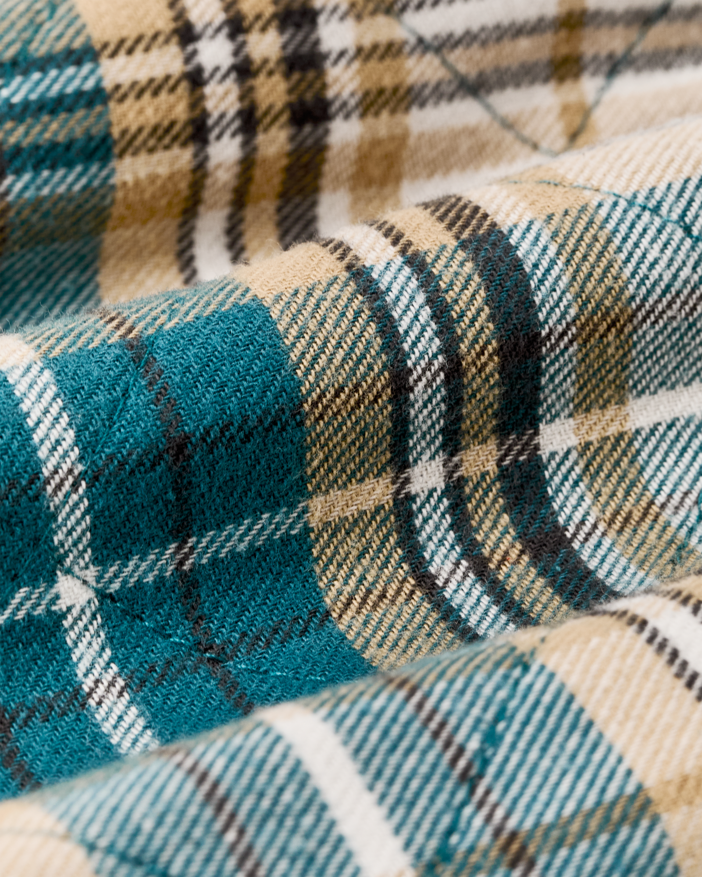 Insulated Flannel Jac-shirt - Teal / Khaki Plaid