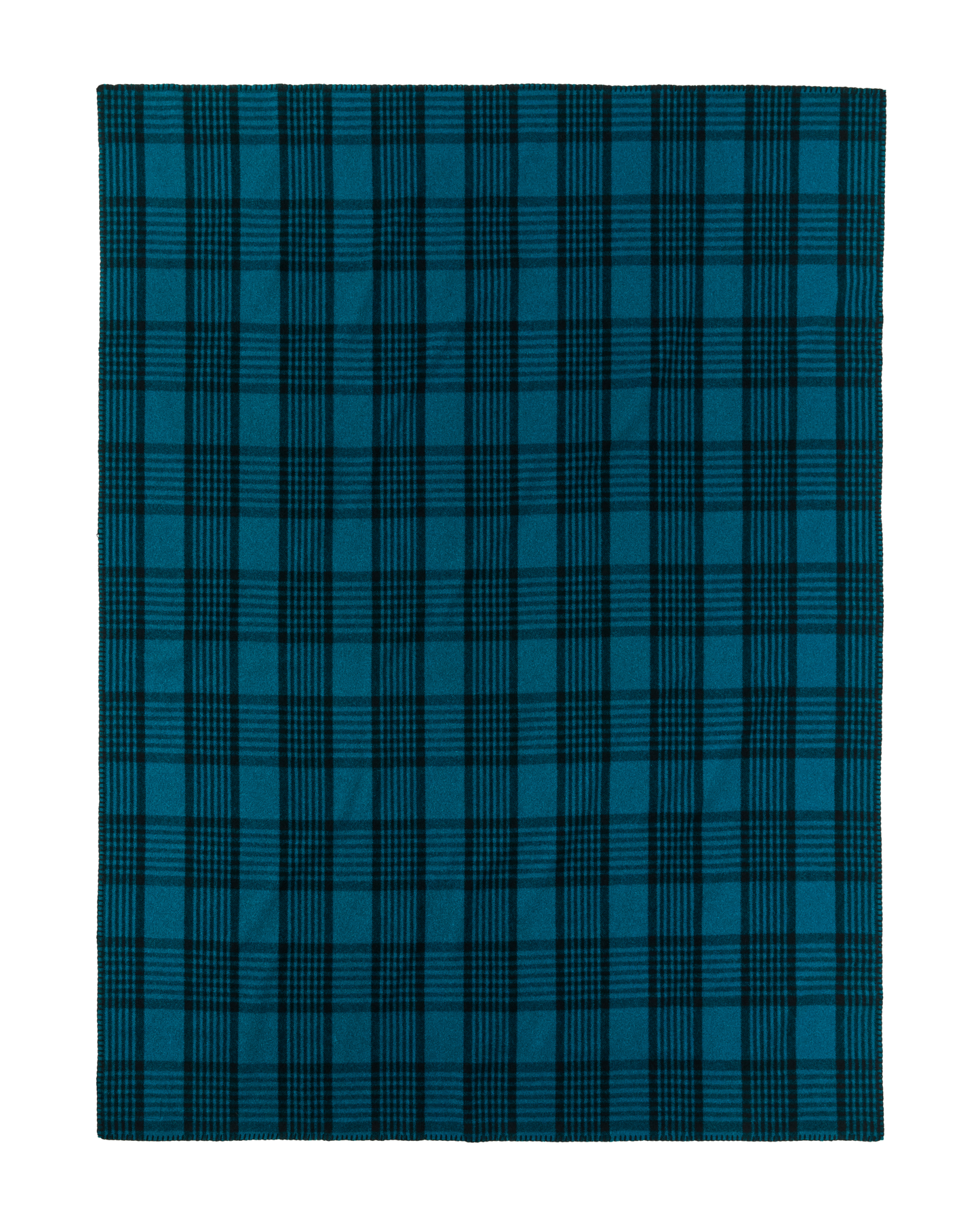 Mackinaw Wool Blanket - Blue / Black Plaid