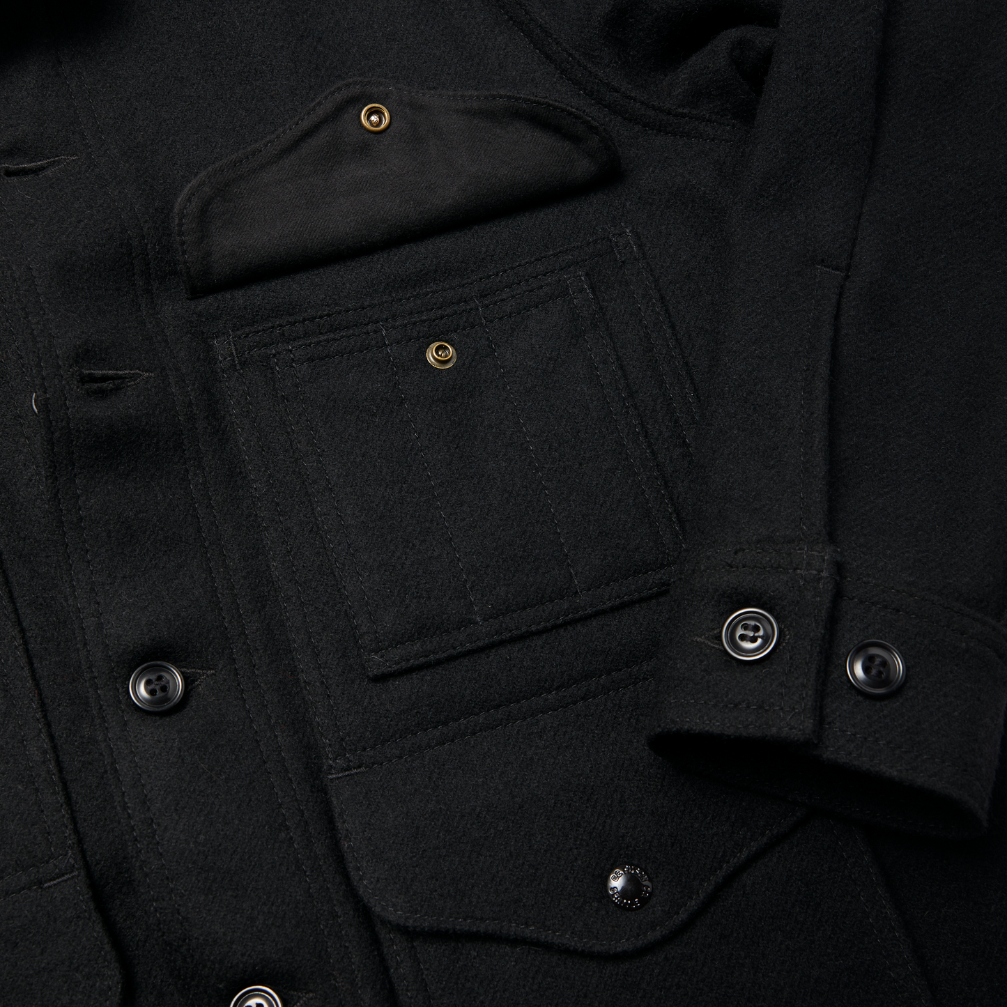 Mackinaw Wool Cruiser Jacket - Dark Navy / Solid