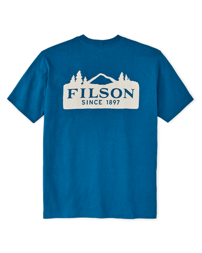 Frontier Logo T-shirt - Sapphire / Scenic Mark