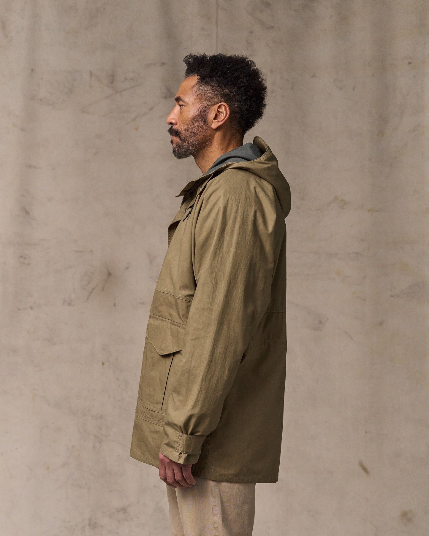 Dry Wax Omak Coat - Dark Beige