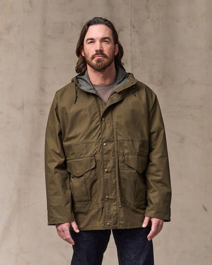 Dry Wax Omak Coat - Burnt Olive