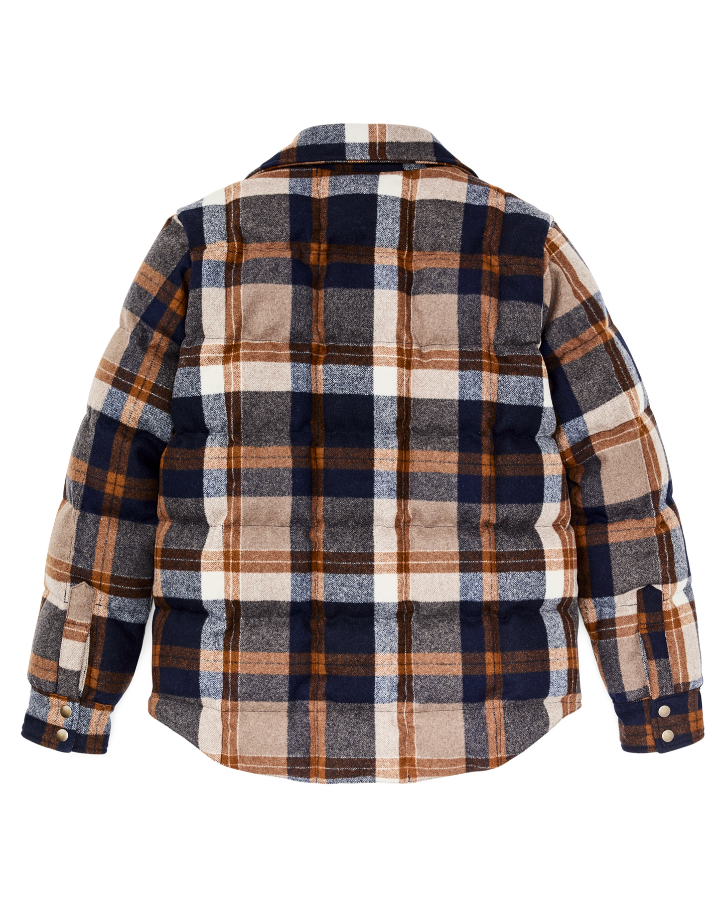 Filson X Crescent Down Works Jacket - Navy Bronze Plaid