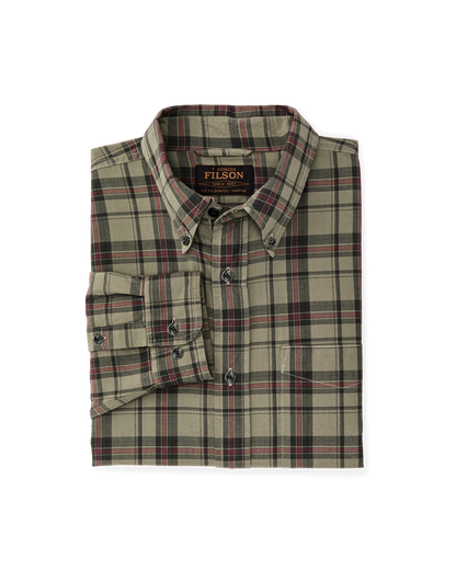 Madras Button-Down Shirt - Olive / Gravel Plaid