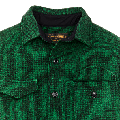 Mackinaw Wool Jac-shirt - Kelly Green / Black Twill