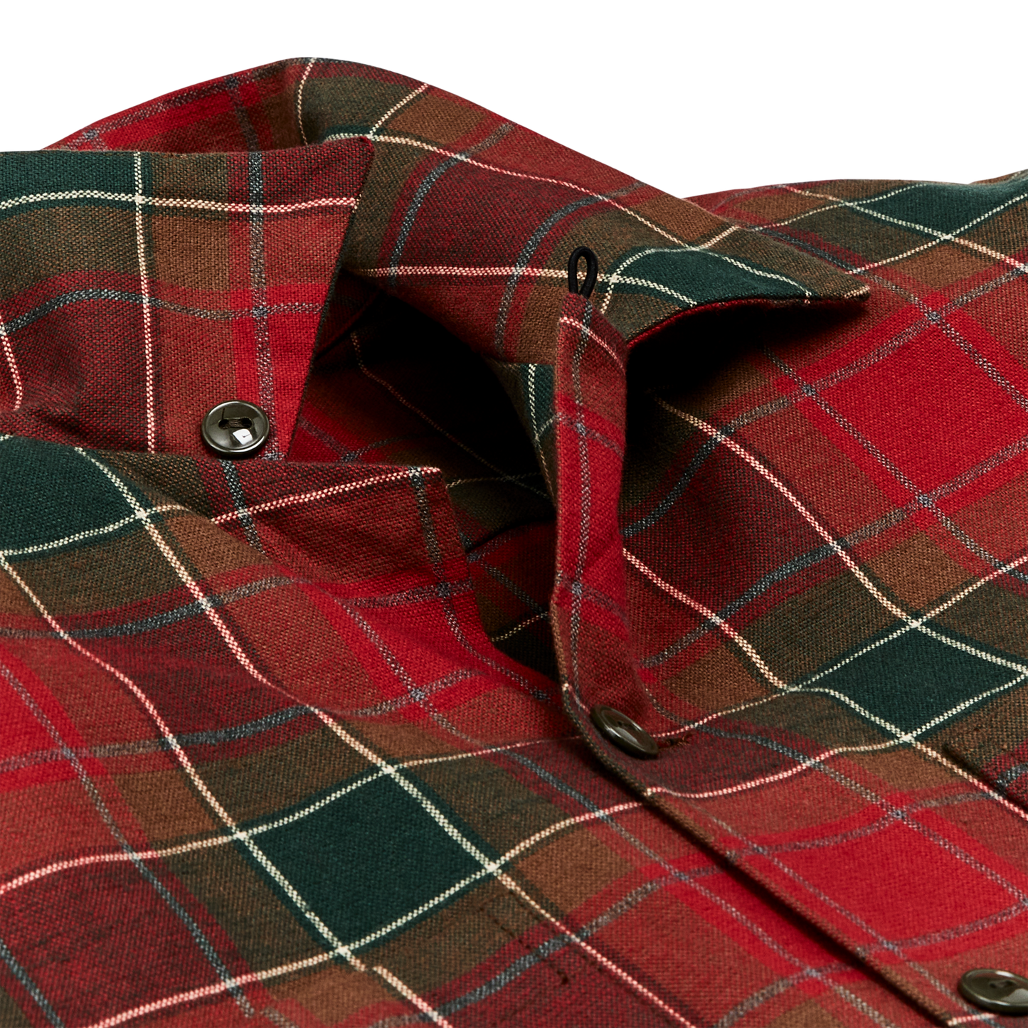 Elk Heights Camp Shirt - Sycamore Green / Red Plaid