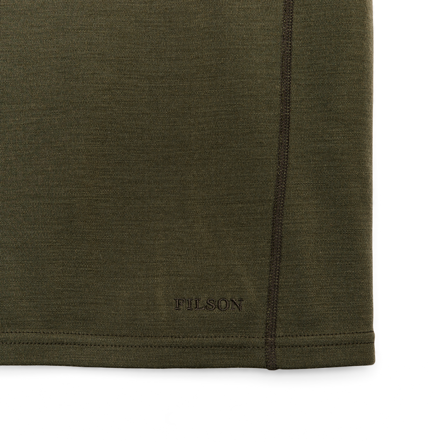 400g Merino Wool Long Sleeve Half-zip - Dark Olive
