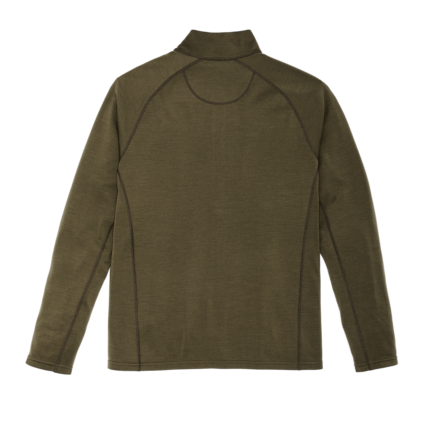 400g Merino Wool Long Sleeve Half-zip - Dark Olive