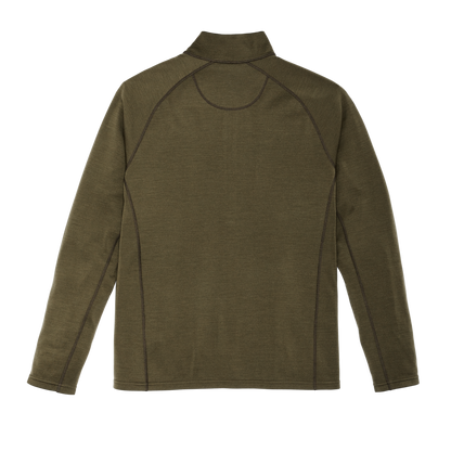 400g Merino Wool Long Sleeve Half-zip - Dark Olive