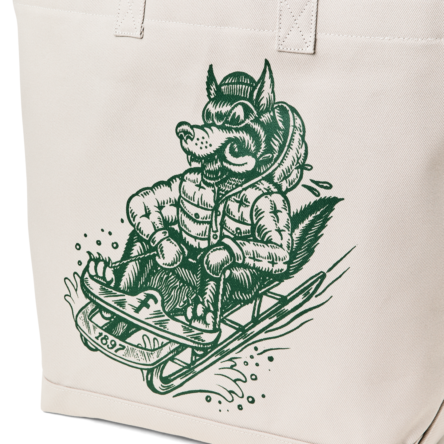 Kyler Martz Graphic Utility Tote - Twine / Wolf