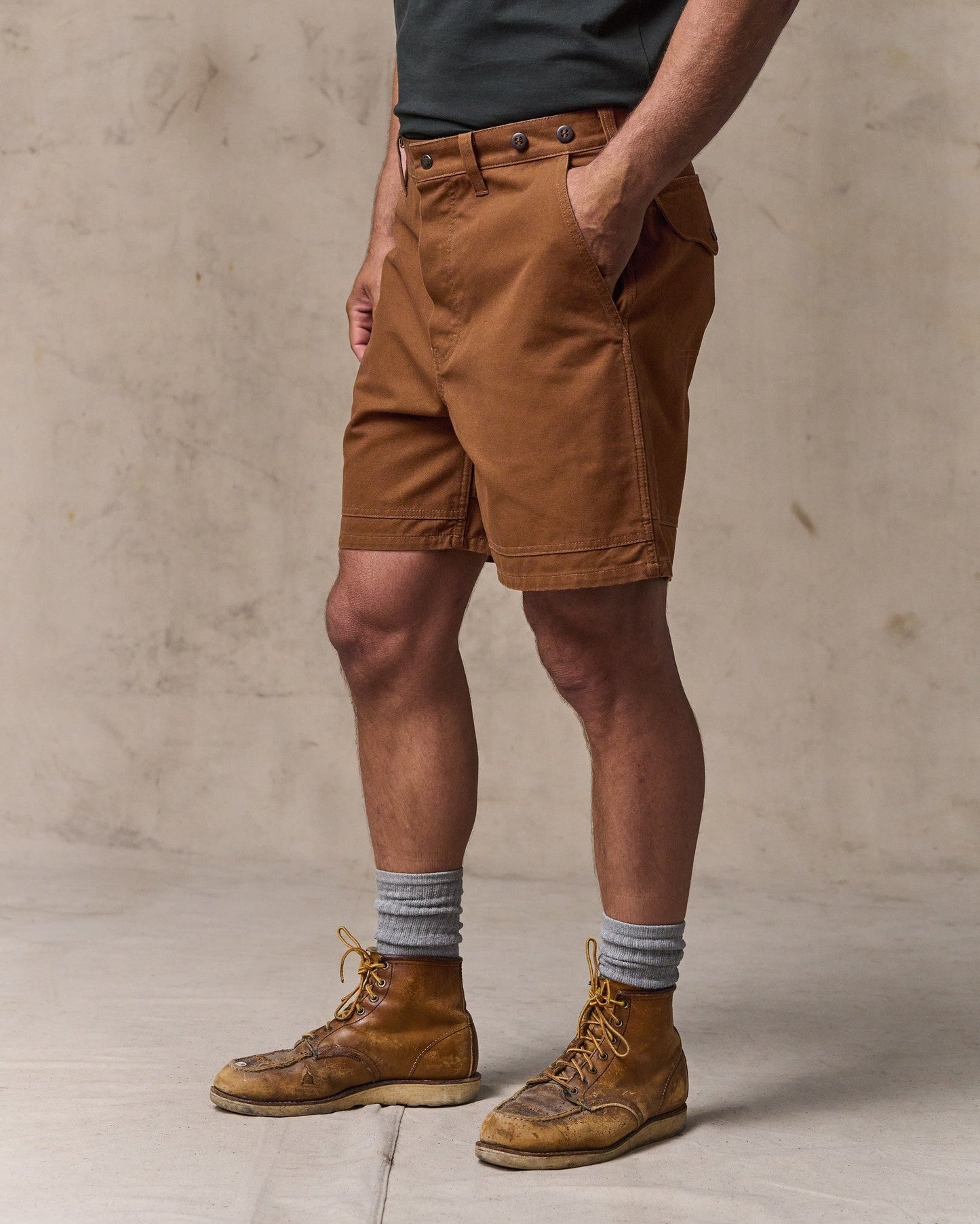 Dry Tin Cloth Shorts - Whiskey