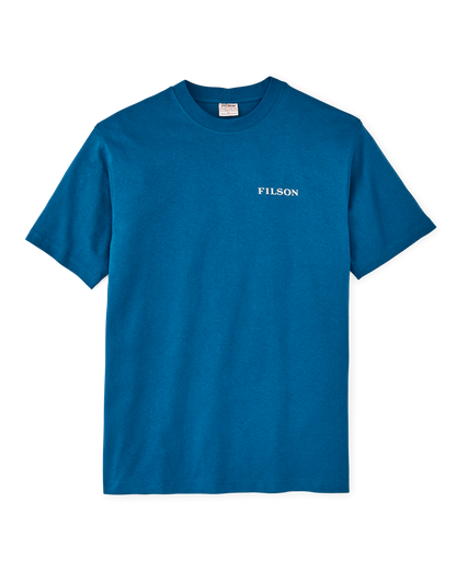 Frontier Logo T-shirt - Sapphire / Scenic Mark
