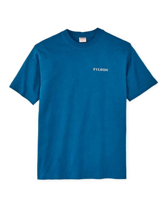Frontier Logo T-shirt - Sapphire / Scenic Mark