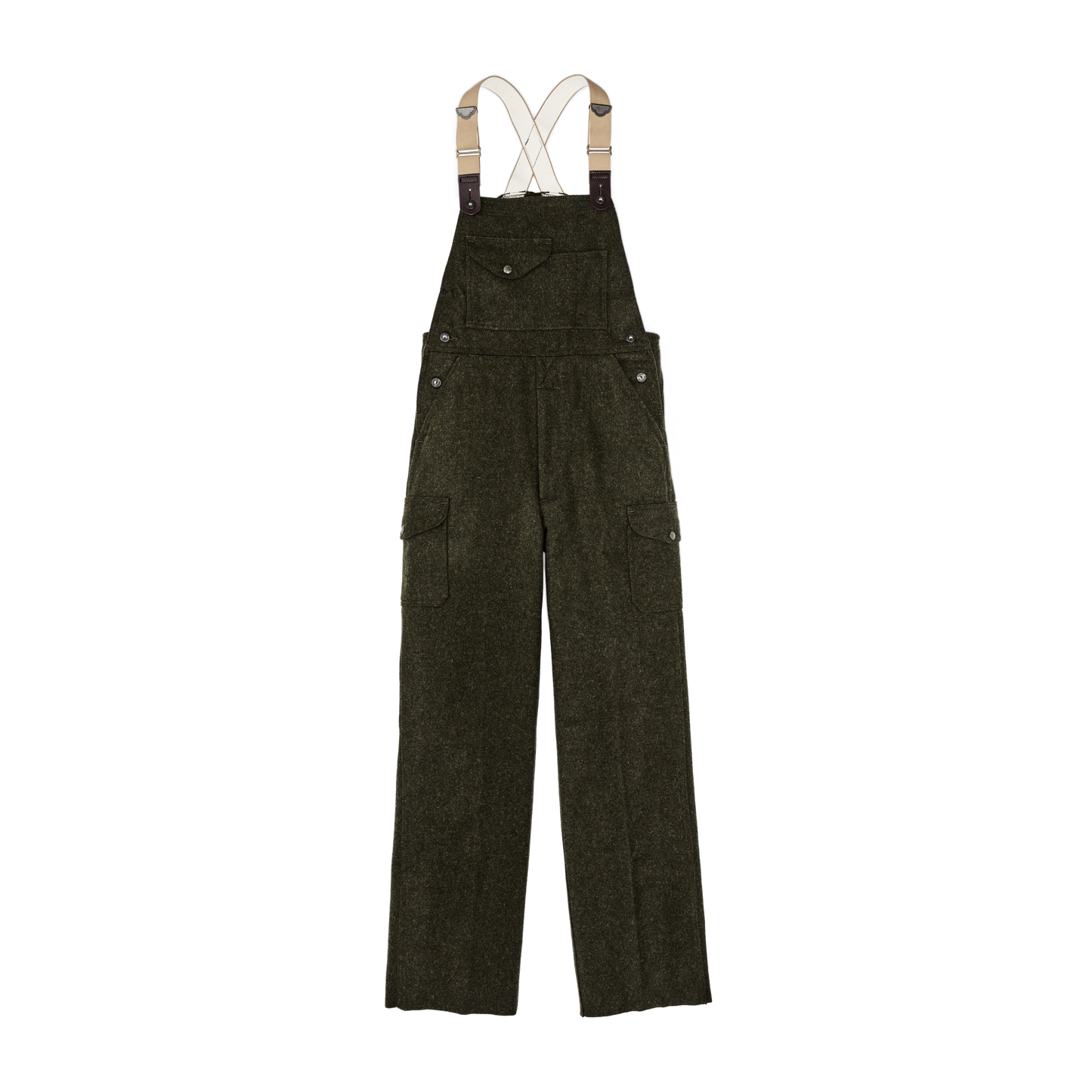 Mackinaw Wool Bibs - Forest Green