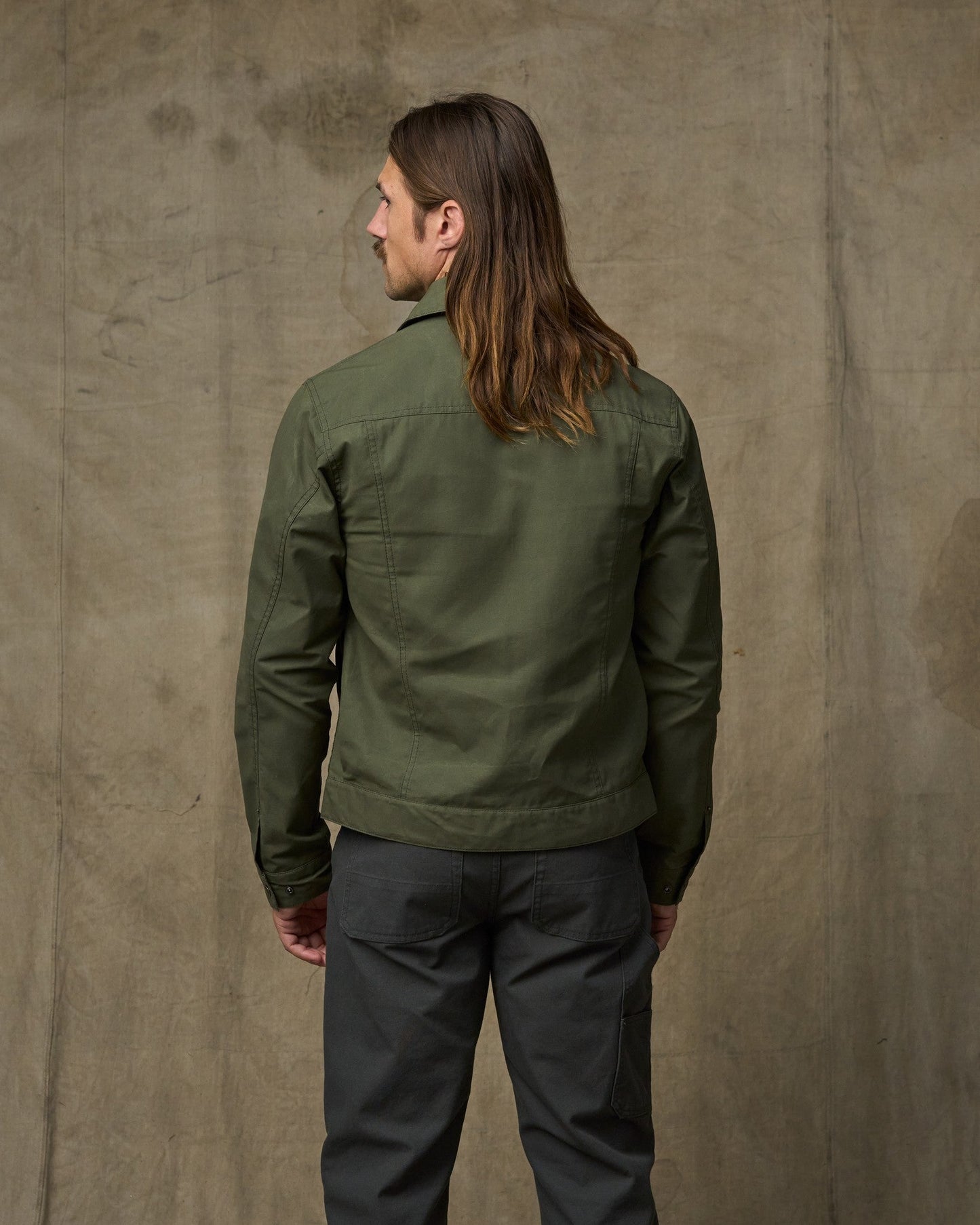 Dry Wax Short Cruiser Jacket - Olive