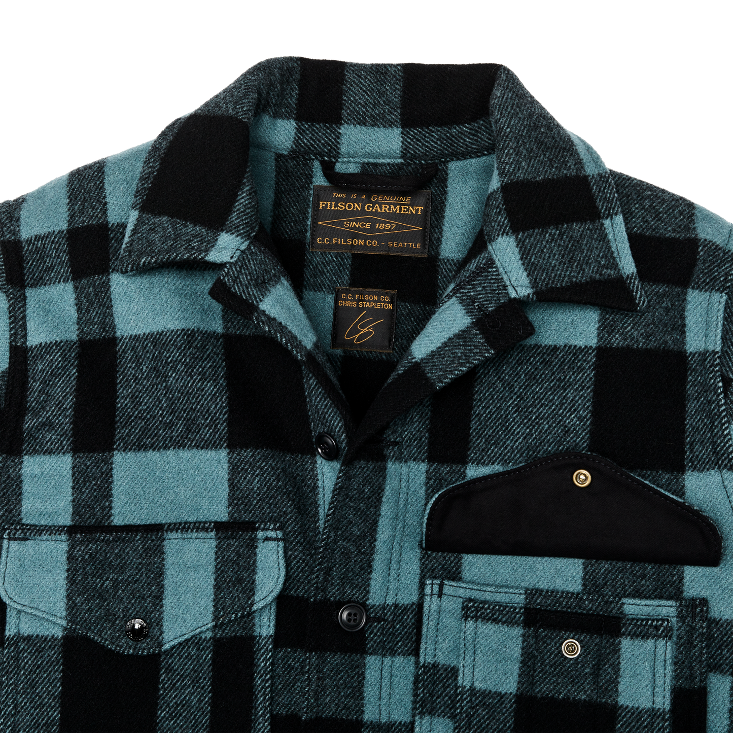 Chris Stapleton Signature Mackinaw Wool Cruiser - Faded Blue / Black Heritage Plaid