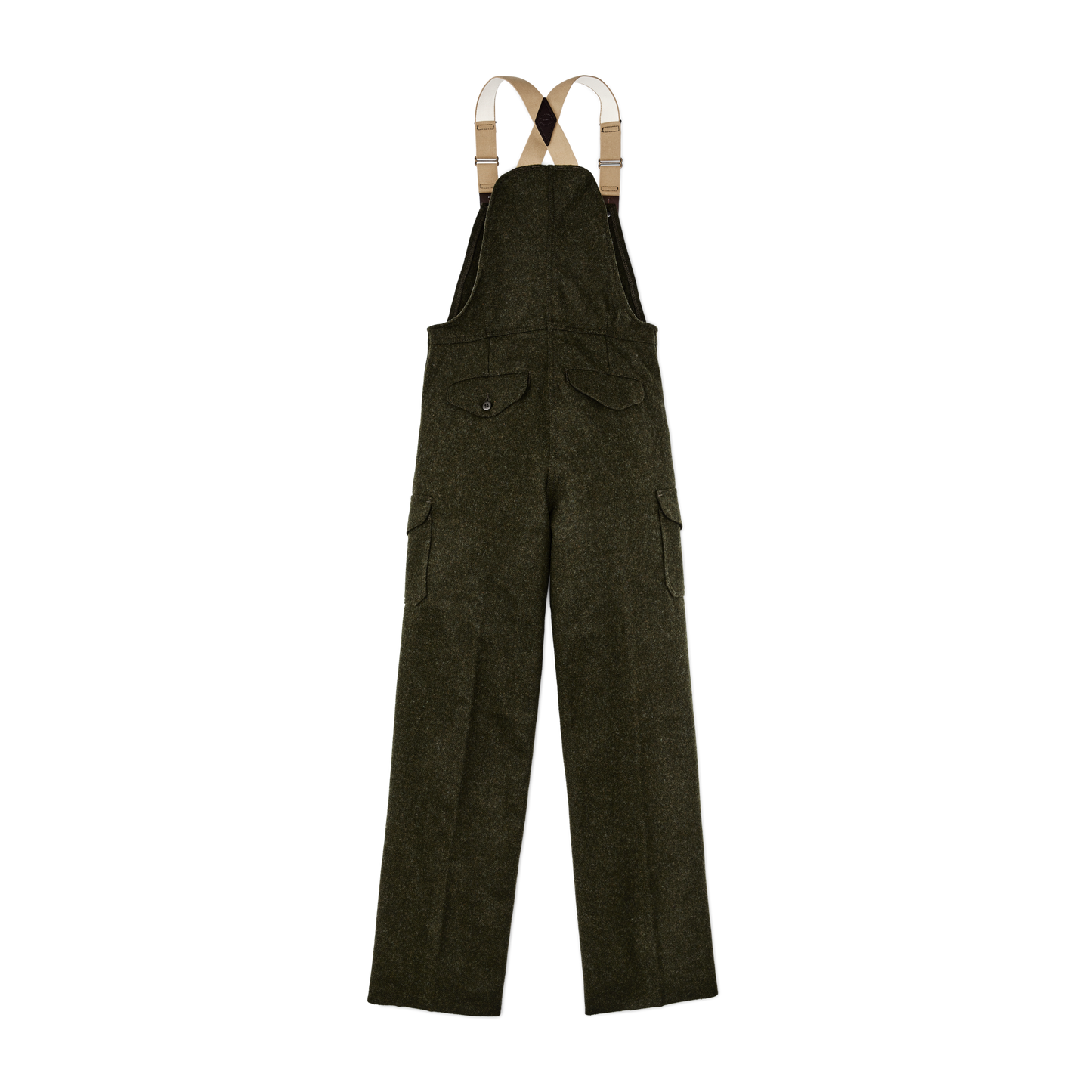 Mackinaw Wool Bibs - Forest Green