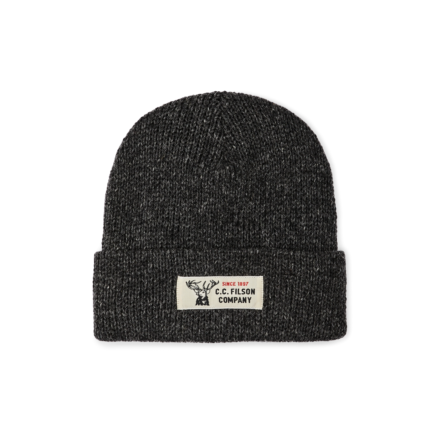 Lined Ragg Wool Beanie - Charcoal Black