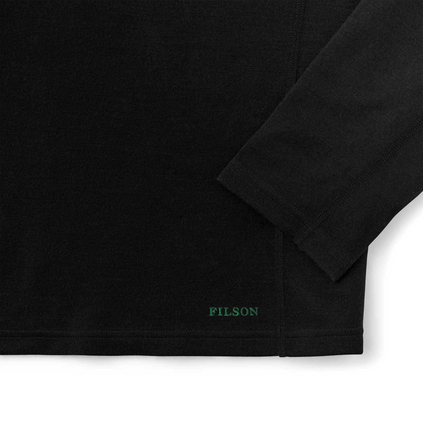 400g Merino Wool Long Sleeve Half-zip - Black