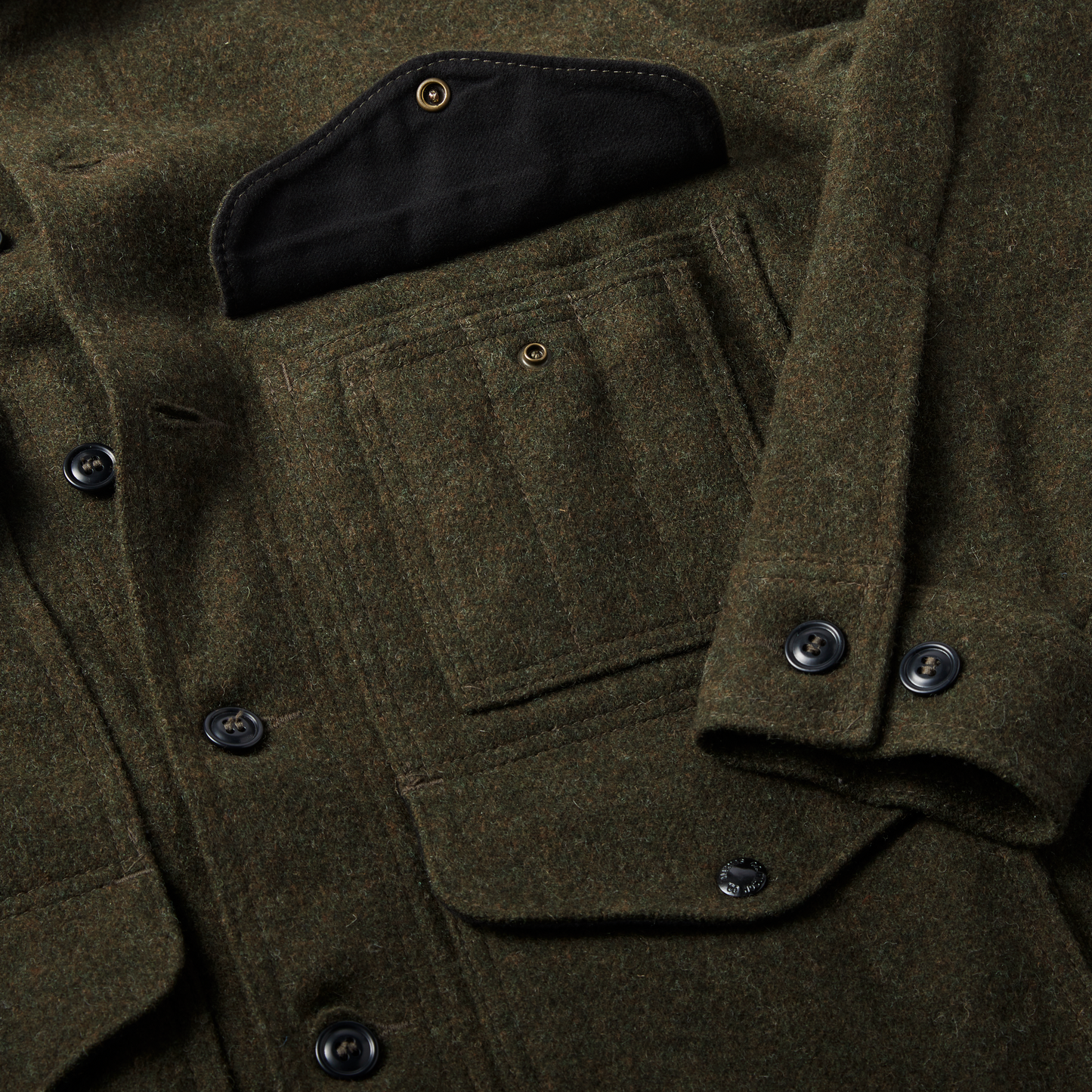 Mackinaw Wool Cruiser Jacket - Forest Green