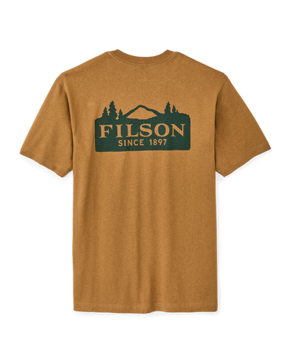 Frontier Logo T-shirt - Golden Tan / Scenic Mark