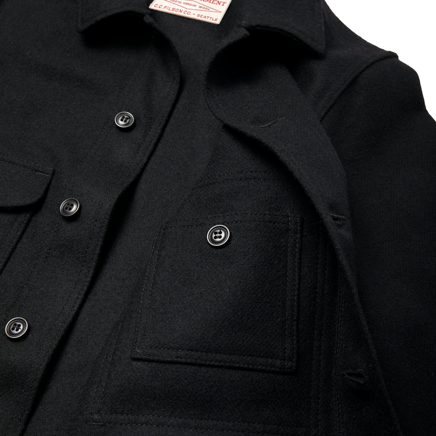 Mackinaw Wool Cruiser Jacket - Dark Navy / Solid
