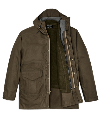 Dry Wax Omak Coat - Burnt Olive