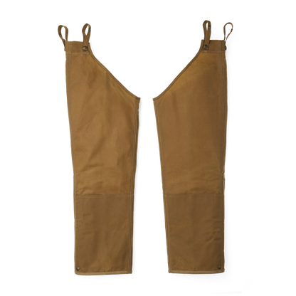 Double Tin Cloth Chaps With Zipper - Dark Tan