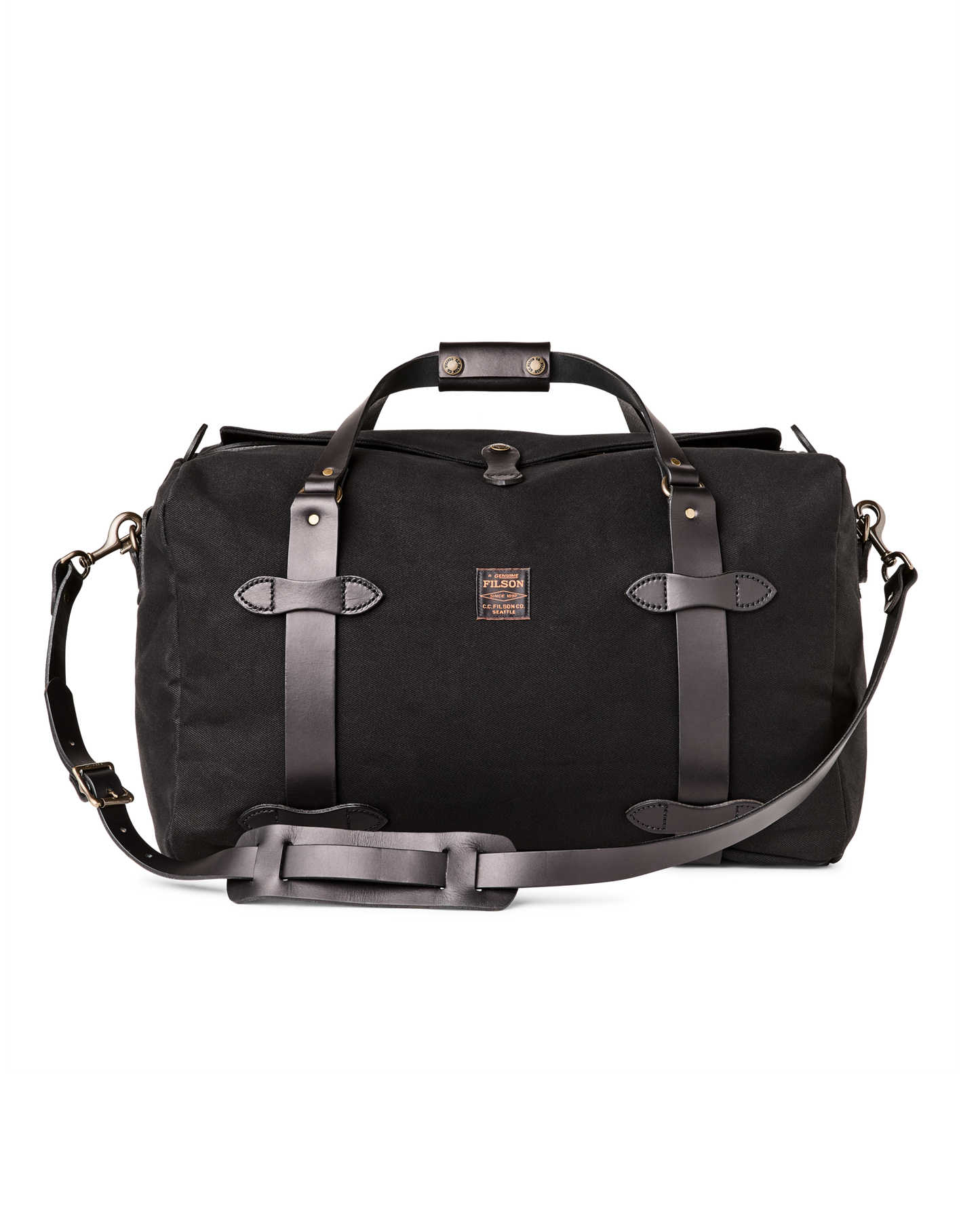 Medium Rugged Twill Duffle Bag - Black