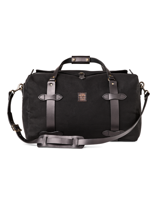Medium Rugged Twill Duffle Bag - Black