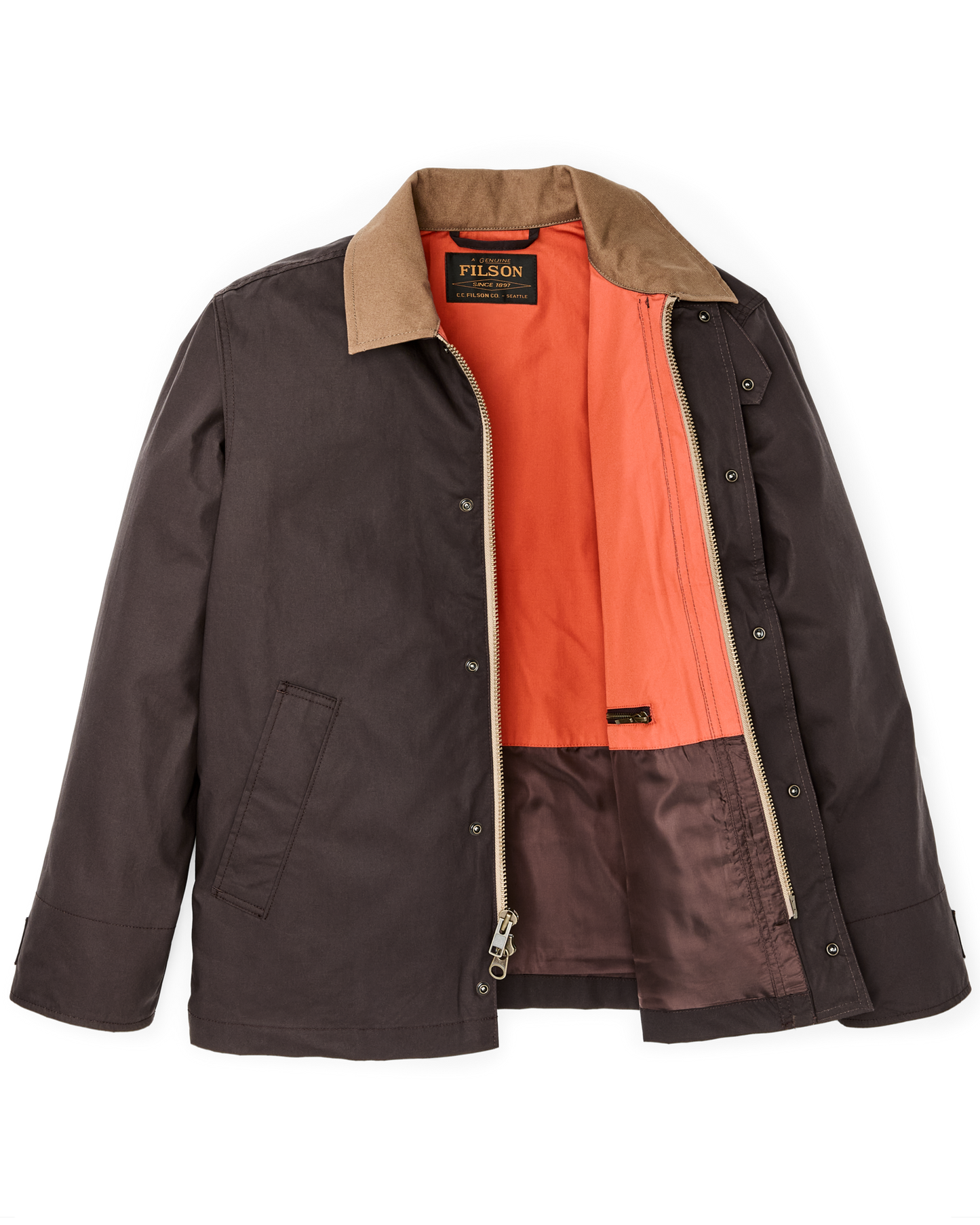 Dry Wax Short Field Jacket - Dark Brown
