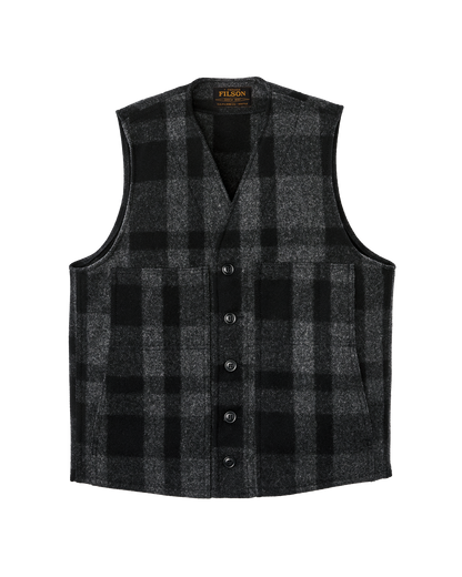 Mackinaw Wool Vest - Charcoal / Black Heritage Plaid