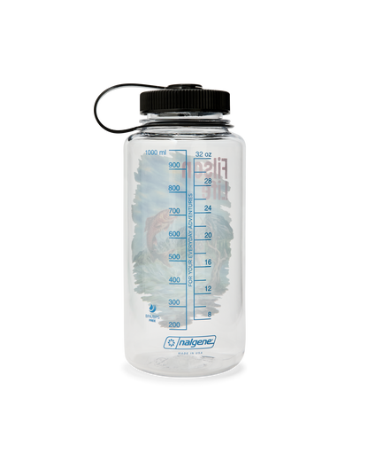 Fishing Graphic Nalgene Bottle - Clear