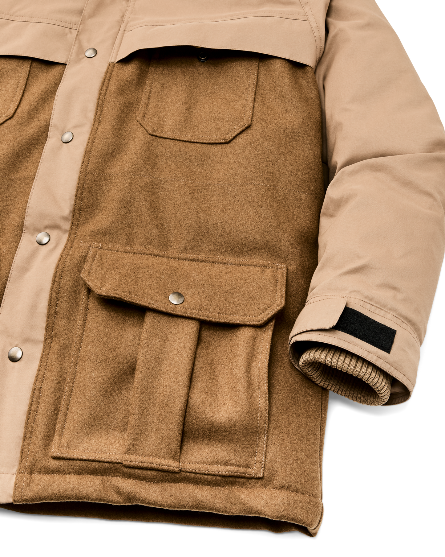 Filson X Crescent Down Works Parka - Dark Tan / Tan