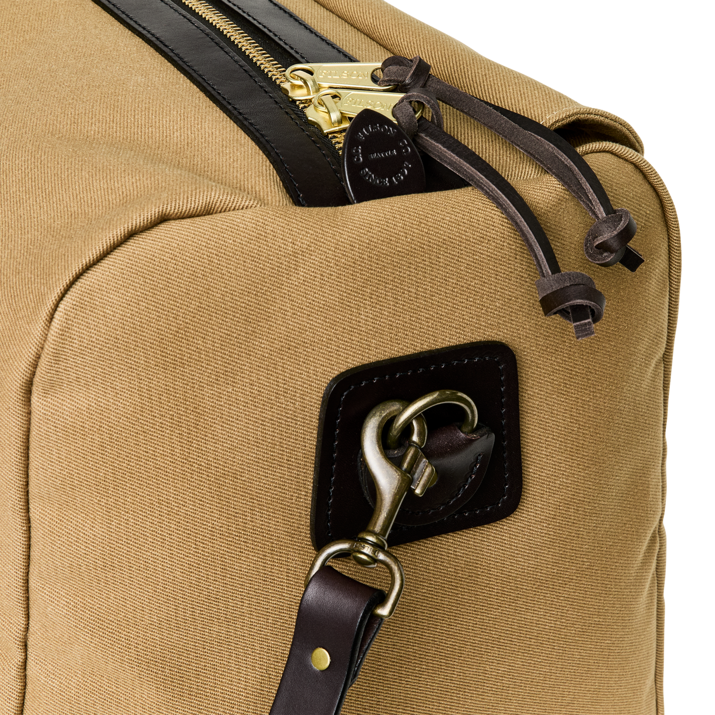 Large Rugged Twill Duffle Bag - Tan