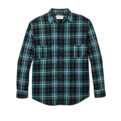 Lightweight Alaskan Guide Shirt - Petrol / Black / White Plaid