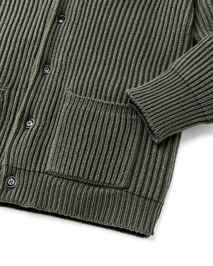 Bristol Cardigan Sweater - Forest Green Heather