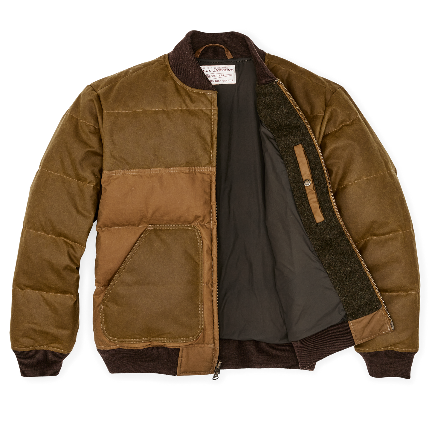 Down Bomber Jacket - Dark Tan