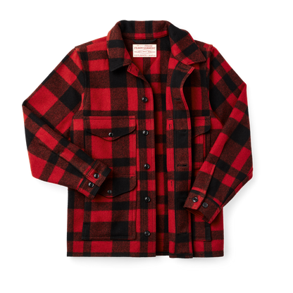 Mackinaw Wool Cruiser Jacket - Red/black Plaid