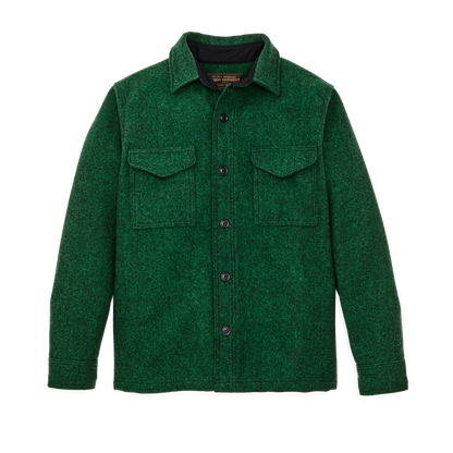 Mackinaw Wool Jac-shirt - Kelly Green / Black Twill