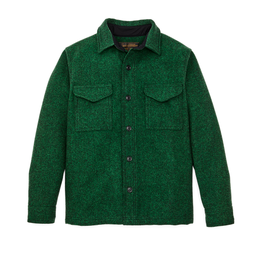 Mackinaw Wool Jac-shirt - Kelly Green / Black Twill