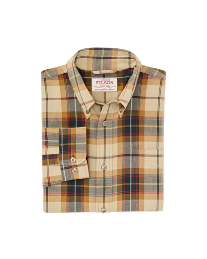 Madras Button-Down Shirt - Tan / Spruce Multicolor