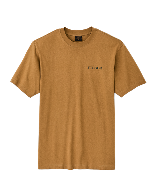 Frontier Logo T-shirt - Golden Tan / Scenic Mark