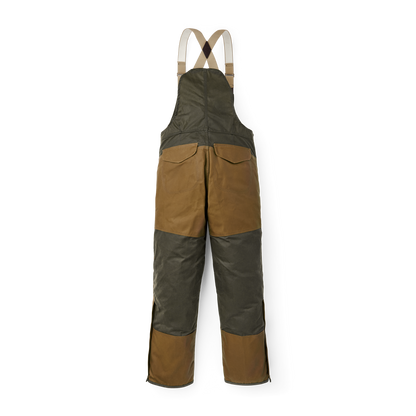 Double Hunting Bibs With Zipper - Otter Green / Dark Tan