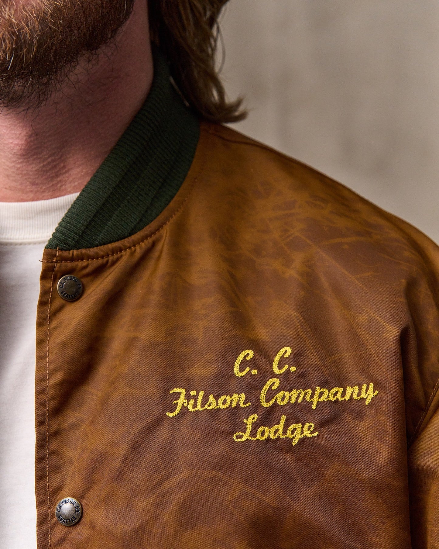 Embroidered Montlake Jacket - Whiskey