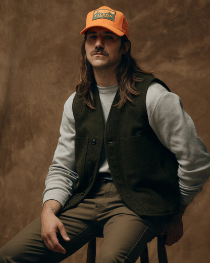 Mackinaw Wool Vest - Forest Green