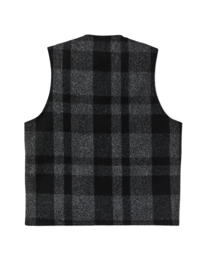 Mackinaw Wool Vest - Charcoal / Black Heritage Plaid