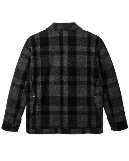 1940s Mackinaw Wool Cruiser Jacket - Charcoal / Black Heritage Plaid